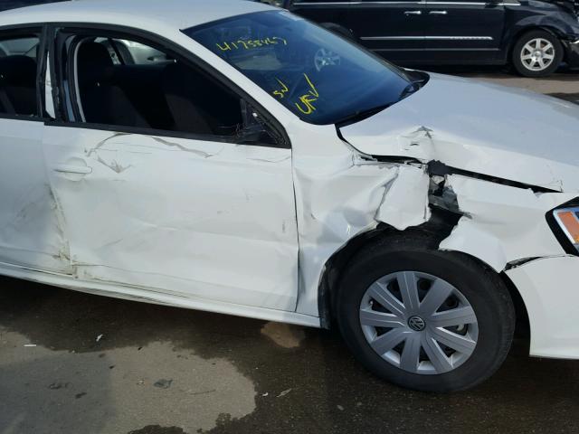 3VW2K7AJ9FM283441 - 2015 VOLKSWAGEN JETTA BASE 白色 照片 9