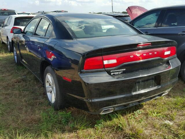 2C3CDXBG4EH215859 - 2014 DODGE CHARGER SE BLACK photo 3