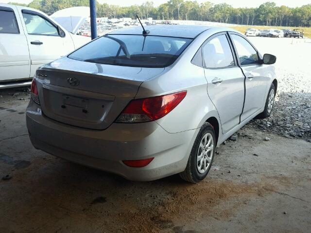 KMHCT4AE0EU639268 - 2014 HYUNDAI ACCENT GLS SILVER photo 4