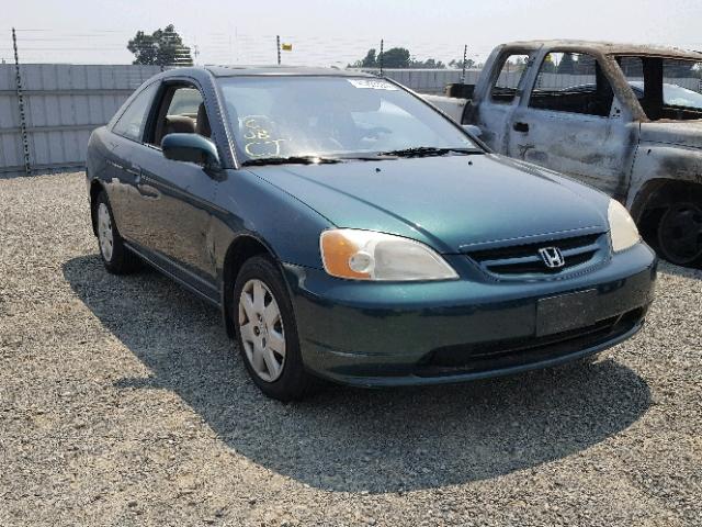 1HGEM22961L032924 - 2001 HONDA CIVIC SI GREEN photo 1