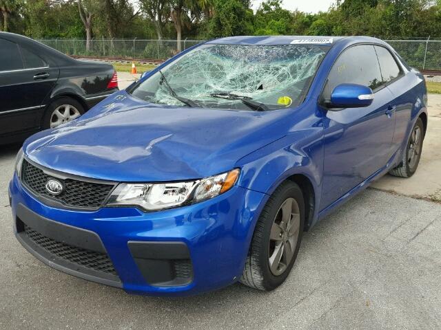 KNAFU6A27A5166390 - 2010 KIA FORTE BLUE photo 2