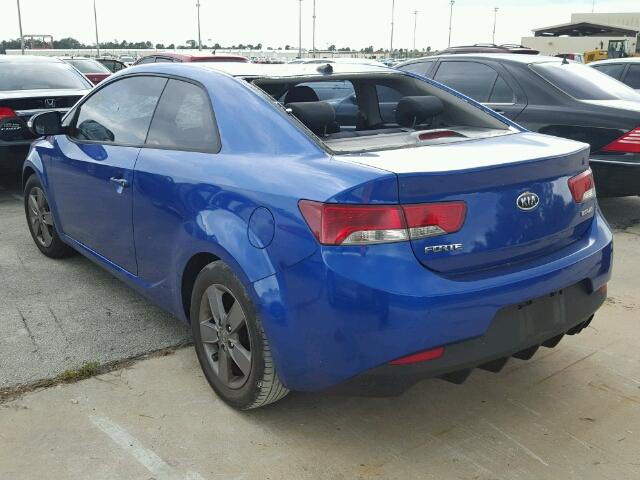 KNAFU6A27A5166390 - 2010 KIA FORTE BLUE photo 3