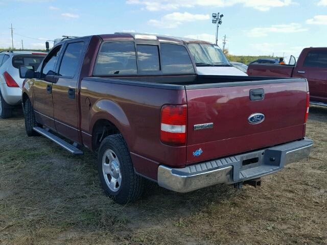 1FTRW12W14KA84059 - 2004 FORD F150 SUPER MAROON photo 3