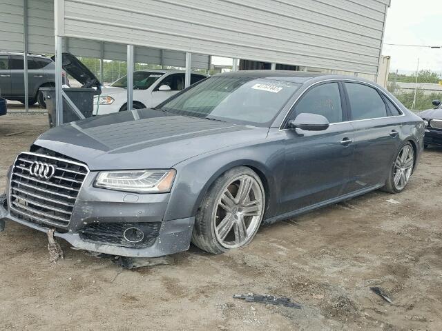 WAU43AFD1GN014055 - 2016 AUDI A8 L QUATT GRAY photo 2