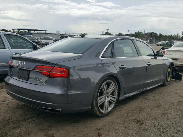 WAU43AFD1GN014055 - 2016 AUDI A8 L QUATT GRAY photo 4