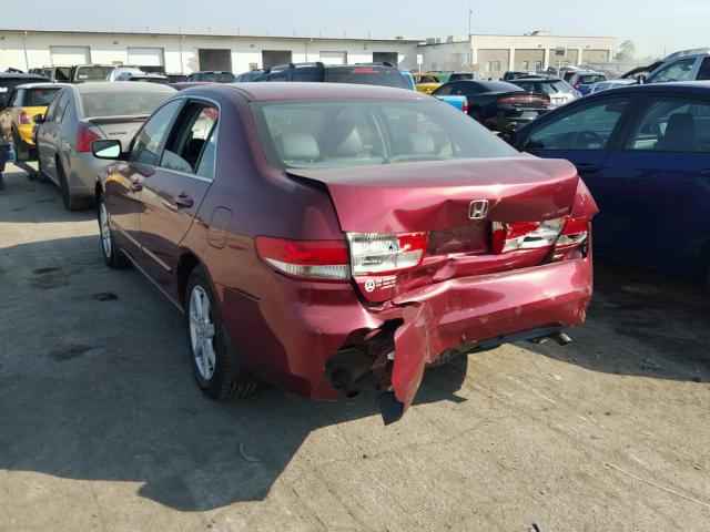 1HGCM66543A092012 - 2003 HONDA ACCORD MAROON photo 3