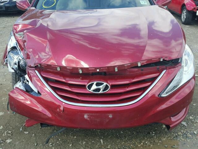 5NPEB4AC9CH344692 - 2012 HYUNDAI SONATA RED photo 7