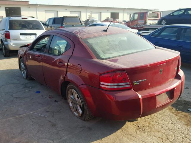 1B3LC56K88N281961 - 2008 DODGE AVENGER SX RED photo 3