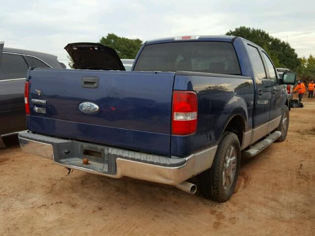 1FTRW12W48FA13419 - 2008 FORD F150 BLUE photo 4