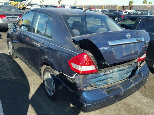 3N1BC11E98L393420 - 2008 NISSAN VERSA S BLUE photo 3