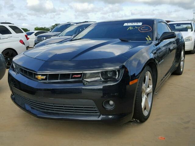 2G1FB1E33E9134908 - 2014 CHEVROLET CAMARO LT BLACK photo 2