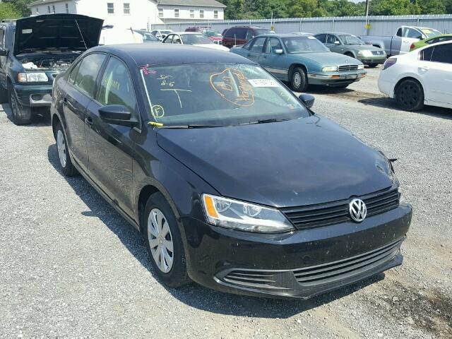 3VW2K7AJ0EM433449 - 2014 VOLKSWAGEN JETTA BASE BLACK photo 1