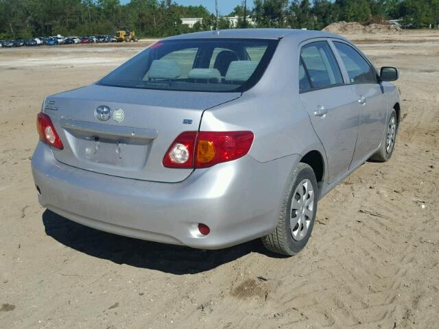 2T1BU4EEXAC416296 - 2010 TOYOTA COROLLA BA SILVER photo 4