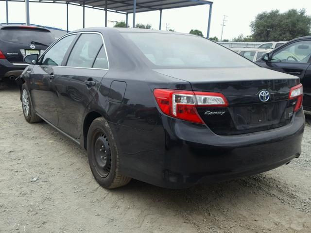 4T1BD1FK6DU078112 - 2013 TOYOTA CAMRY HYBR BLACK photo 3