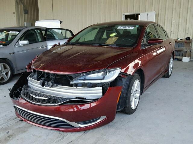 1C3CCCABXFN636026 - 2015 CHRYSLER 200 LIMITE RED photo 2