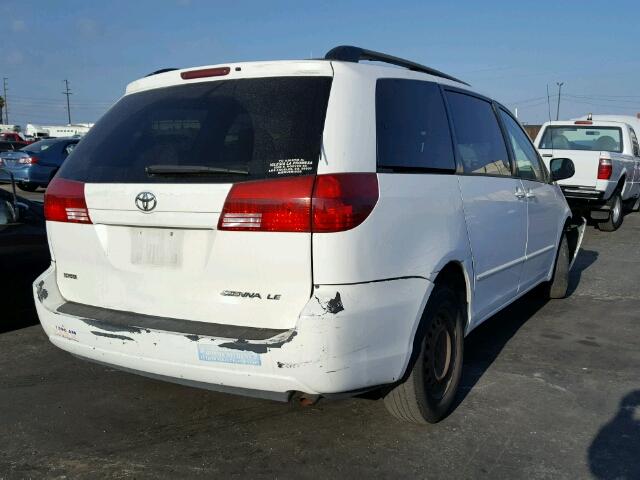 5TDZA23C45S256605 - 2005 TOYOTA SIENNA CE WHITE photo 4