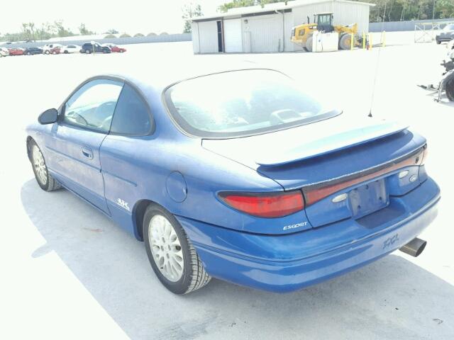 3FAKP1139XR210910 - 1999 FORD ESCORT ZX2 BLUE photo 3