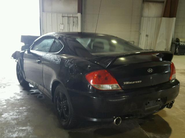 KMHHM65D76U190950 - 2006 HYUNDAI TIBURON BLACK photo 3