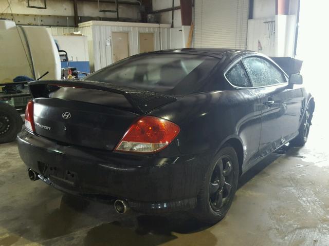 KMHHM65D76U190950 - 2006 HYUNDAI TIBURON BLACK photo 4