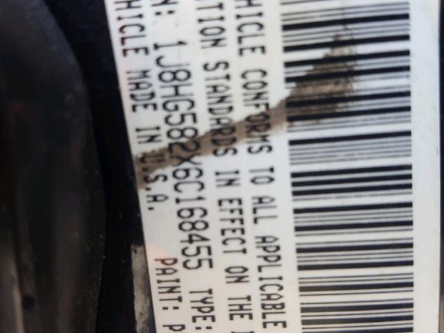 1J8HG582X6C168455 - 2006 JEEP COMMANDER BLACK photo 10