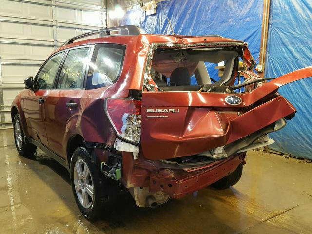JF2SHBBC9BH715787 - 2011 SUBARU FORESTER 2 RED photo 3