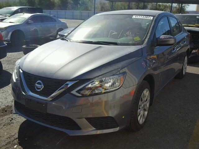 3N1AB7AP4GY303739 - 2016 NISSAN SENTRA S GRAY photo 2