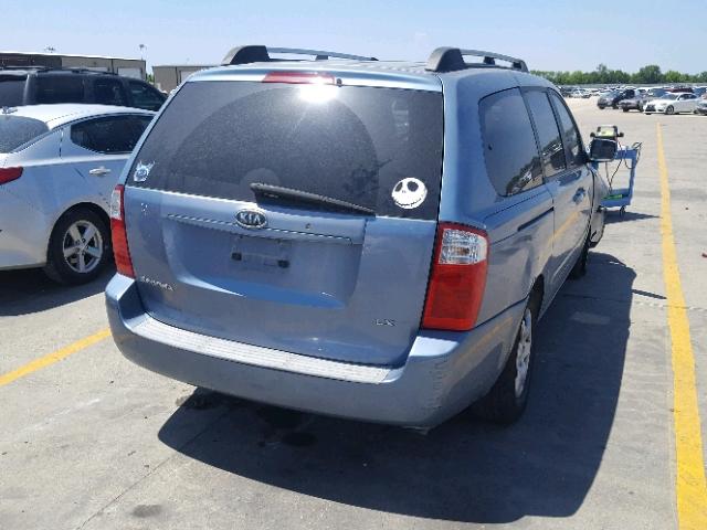 KNDMB233766082182 - 2006 KIA SEDONA EX BLUE photo 4