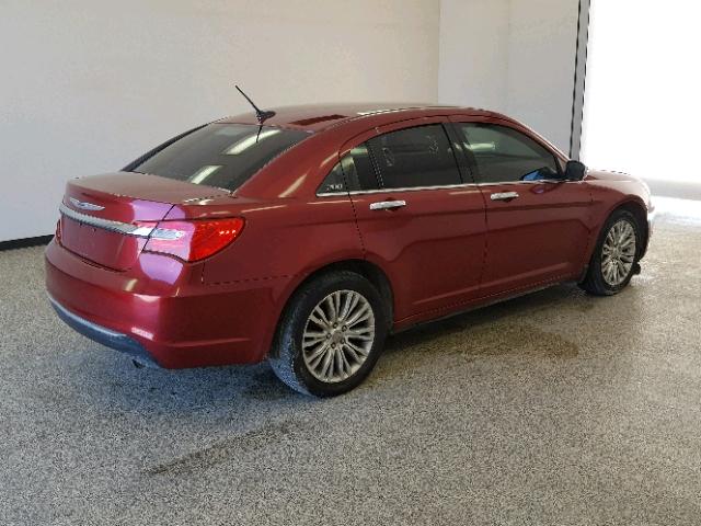 1C3CCBCB9CN228698 - 2012 CHRYSLER 200 LIMITE MAROON photo 4