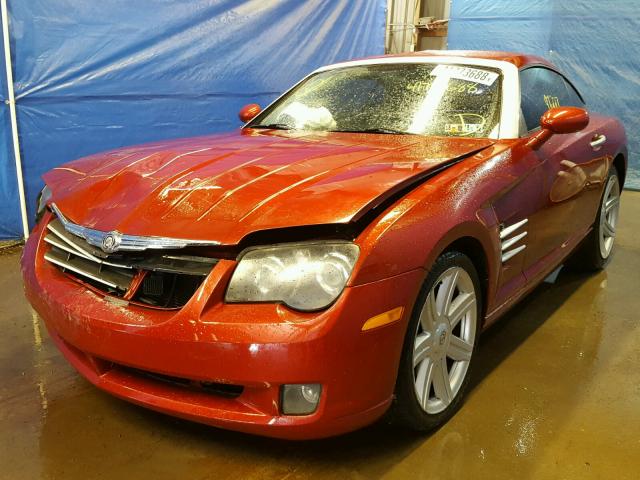 1C3AN69L54X021983 - 2004 CHRYSLER CROSSFIRE RED photo 2