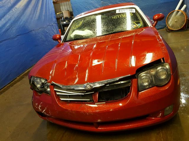 1C3AN69L54X021983 - 2004 CHRYSLER CROSSFIRE RED photo 9