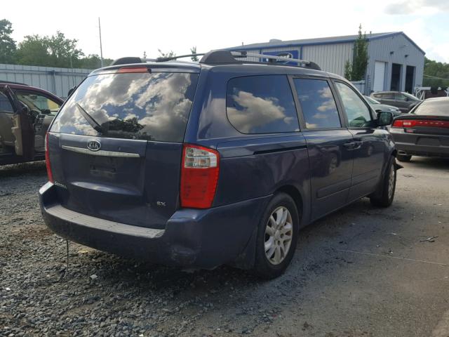 KNDMB233776120849 - 2007 KIA SEDONA EX BLUE photo 4