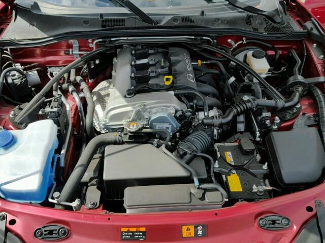 JM1NDAC70H0120630 - 2017 MAZDA MX-5 MIATA RED photo 7