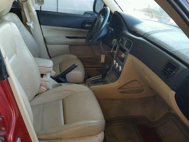 JF1SG696X6H709694 - 2006 SUBARU FORESTER 2 RED photo 5