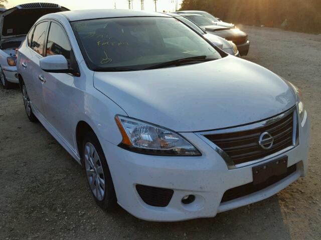 3N1AB7AP2EL614922 - 2014 NISSAN SENTRA S WHITE photo 1