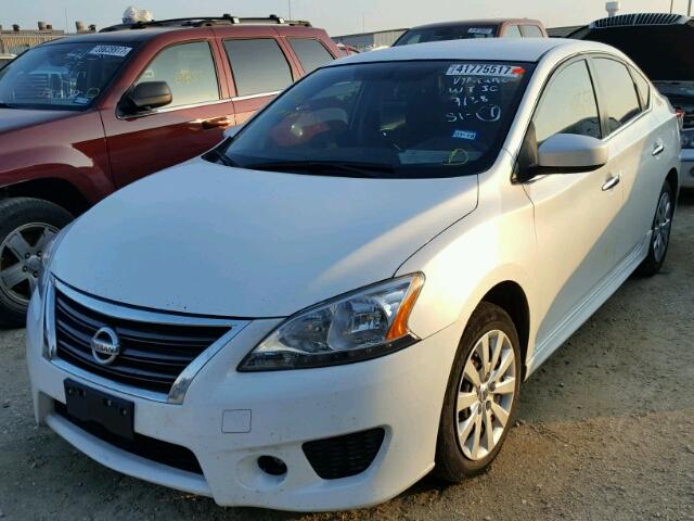 3N1AB7AP2EL614922 - 2014 NISSAN SENTRA S WHITE photo 2