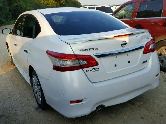 3N1AB7AP2EL614922 - 2014 NISSAN SENTRA S WHITE photo 3