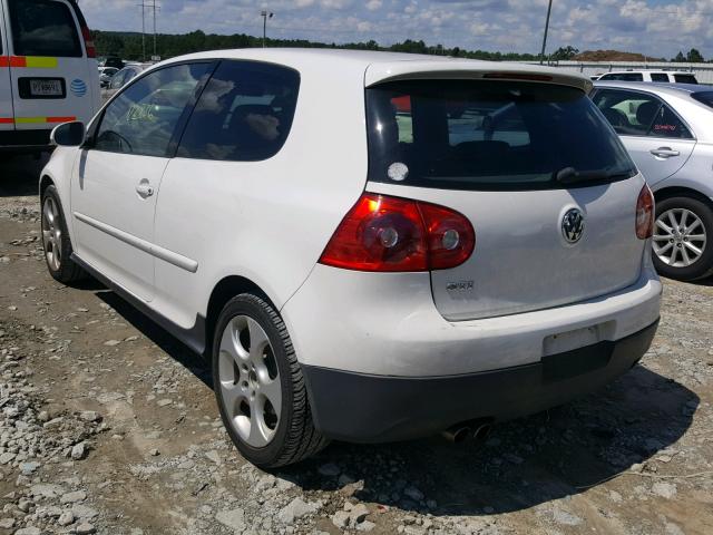 WVWEV71K37W270248 - 2007 VOLKSWAGEN NEW GTI WHITE photo 3