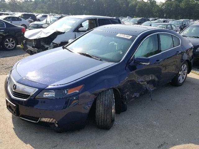 19UUA8F5XEA003653 - 2014 ACURA TL TECH Կապույտ լուսանկար 2