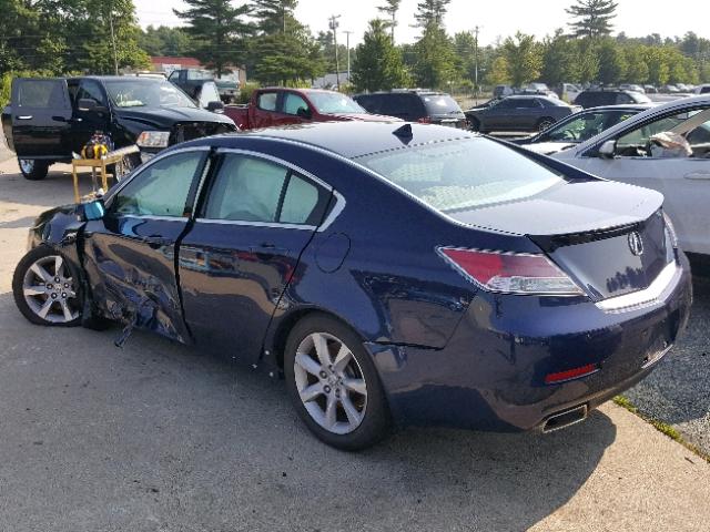 19UUA8F5XEA003653 - 2014 ACURA TL TECH Կապույտ լուսանկար 3