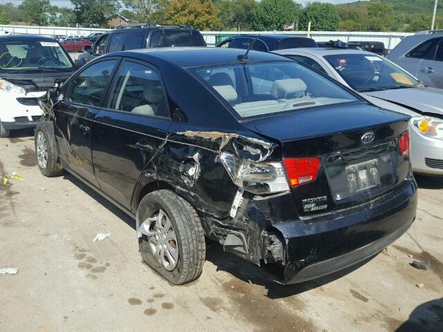 KNAFT4A20A5122951 - 2010 KIA FORTE BLACK photo 3