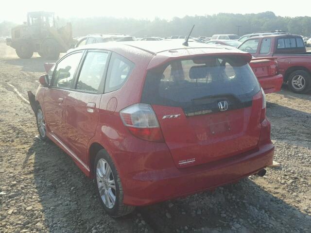 JHMGE8H41AC040091 - 2010 HONDA FIT SPORT RED photo 3