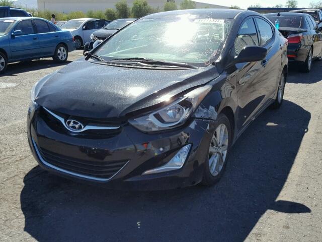 KMHDH4AE9EU165195 - 2014 HYUNDAI ELANTRA SE BLACK photo 2