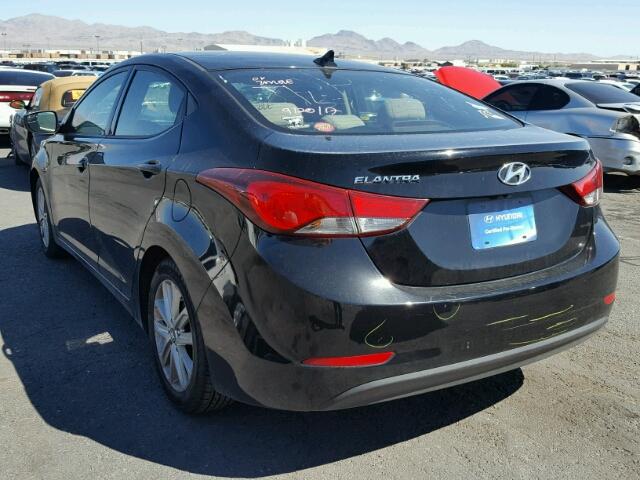 KMHDH4AE9EU165195 - 2014 HYUNDAI ELANTRA SE BLACK photo 3