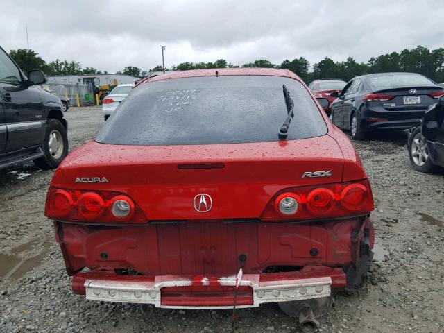 JH4DC54866S020349 - 2006 ACURA RSX RED photo 10