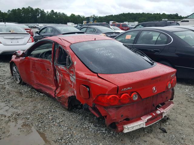 JH4DC54866S020349 - 2006 ACURA RSX RED photo 3