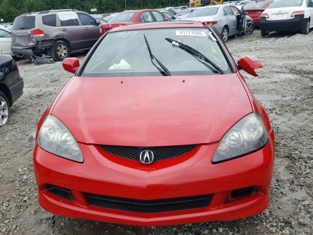 JH4DC54866S020349 - 2006 ACURA RSX RED photo 9