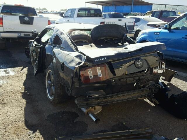 1ZVHT82H785176129 - 2008 FORD MUSTANG GT BLACK photo 3