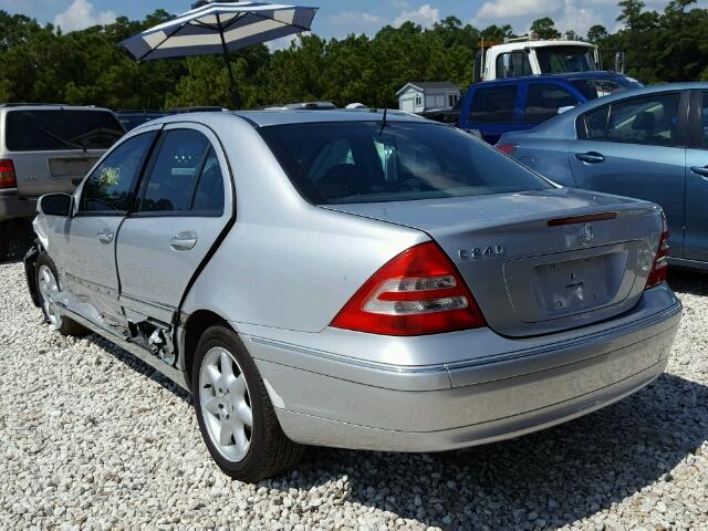 WDBRF61J12F145207 - 2002 MERCEDES-BENZ C SILVER photo 3