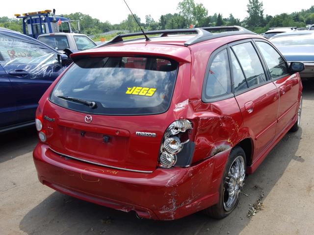 JM1BJ245721554351 - 2002 MAZDA PROTEGE PR RED photo 4