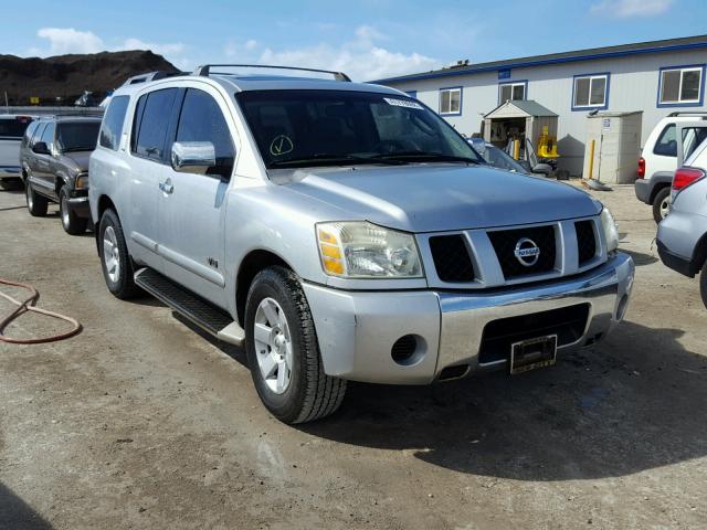 5N1AA08A65N738924 - 2005 NISSAN ARMADA SE SILVER photo 1